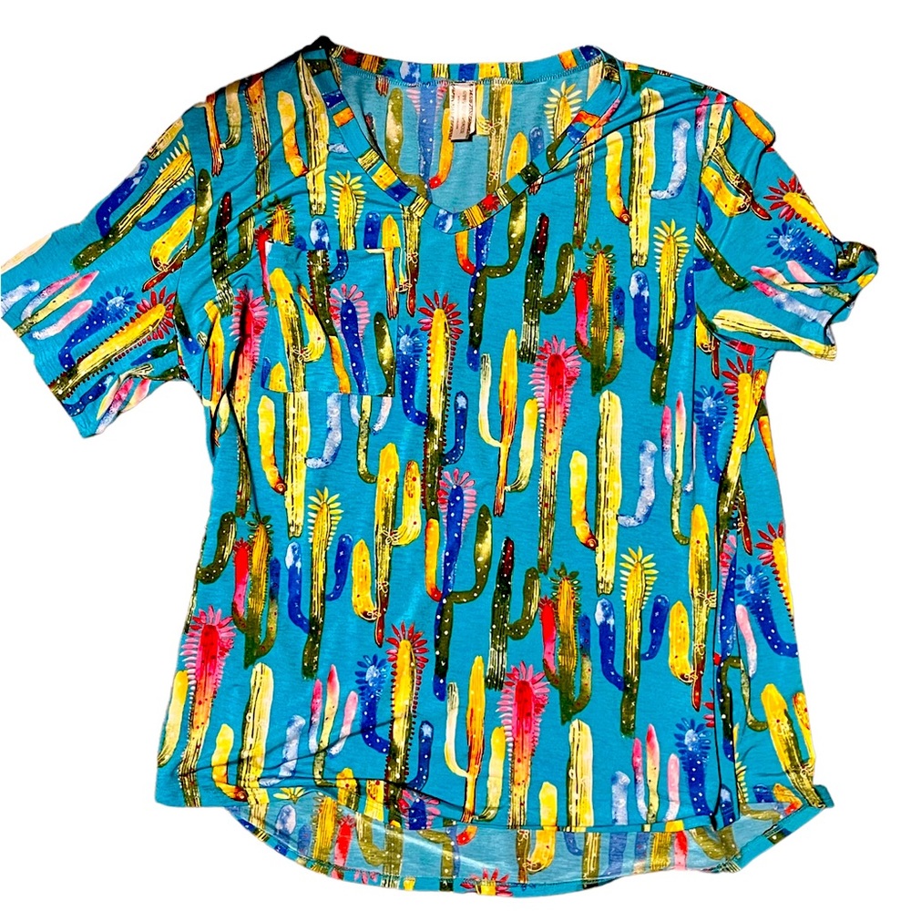 L & B brand 3XL Cactus pocket tee